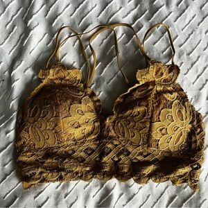 Mustard Lace Bralette - Medium